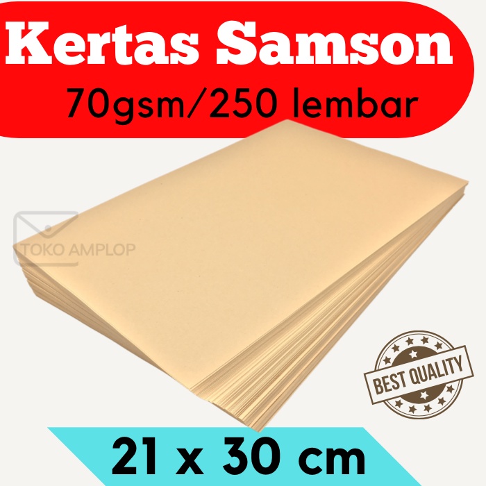 

RB Kertas Samson (250lbr) A4 21x30 KERTAS PEMBUNGKUS