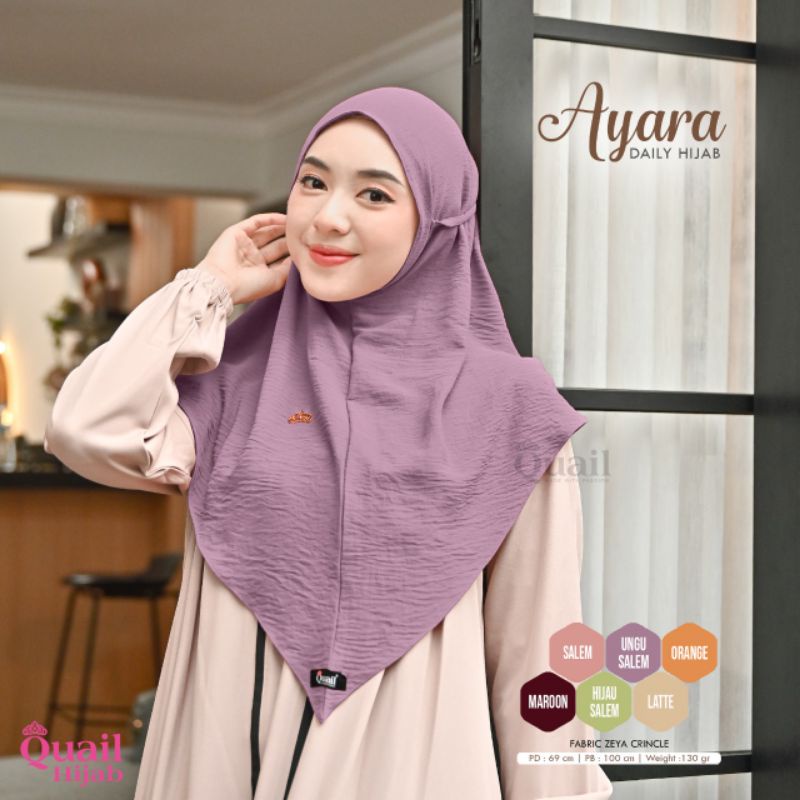 AYARA HIJAB INSTAN/QUAIL/HIJABERS/SYAR'I
