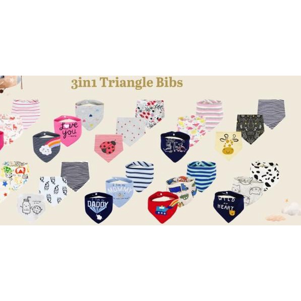 Royale Bebe - Bib Bayi (3in1 Bib Segitiga) - Wild at heart