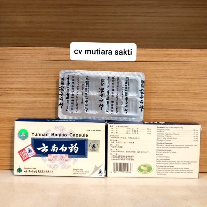Yunnan Baiyao 16 capsule / Yunan Paiyao Saras Subur Abadi