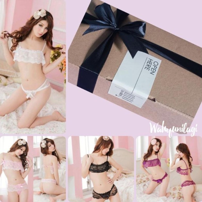 

(COD) TERMURAH HAMPERS UNIK KADO WEDDING DAYS HONEYMOON LINGERIE G-STRING - Paket Wed-E, Merah