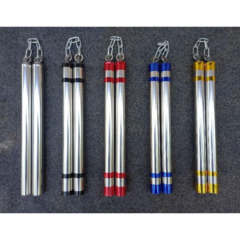 PRODUK- NUNCHAKU DOUBLESTICK STAINLESS STEEL FIGHT .