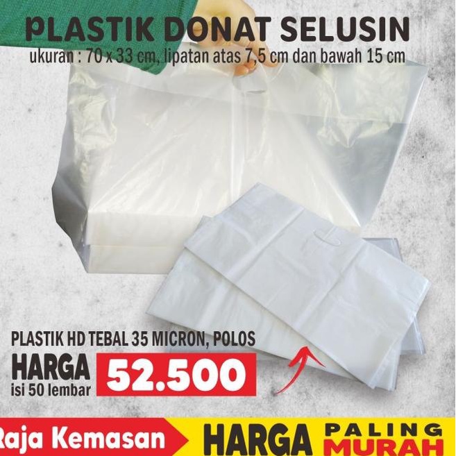 

PLASTIK POLOS BOX DONAT SELUSIN, KANTONG DONAT, KRESEK DONAT