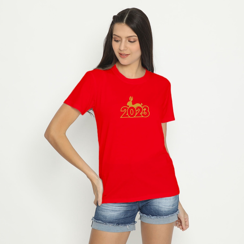 AMORNINGSHIRT - KAOS 2023 BUNNY CNY IMLEK KAOS WANITA UNISEX OVERSIZE JUMBO KEKINIAN TERLARIS