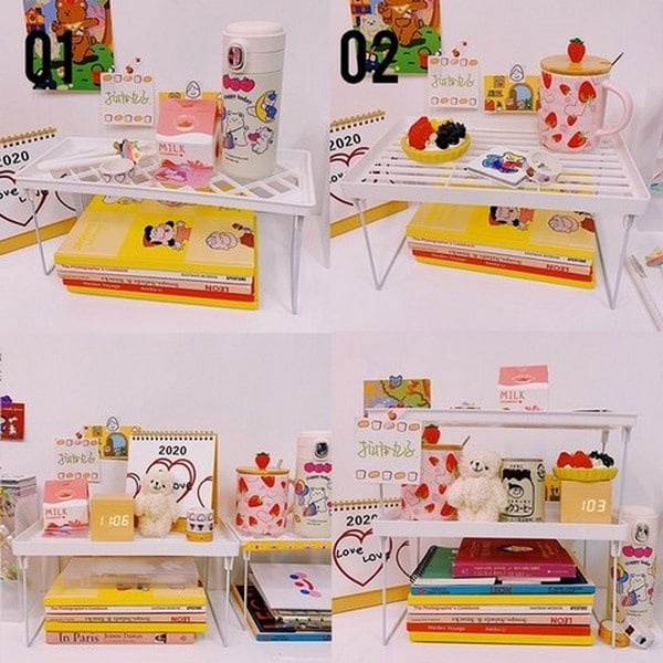 LIN097 - Rak Meja Lipat Rak Stationery Storage Desk Organizer Rak Mini Meja Kerja