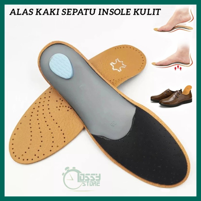 Jual Alas Kaki Sepatu Sol Dalam Insole Kulit Empuk Arch Support