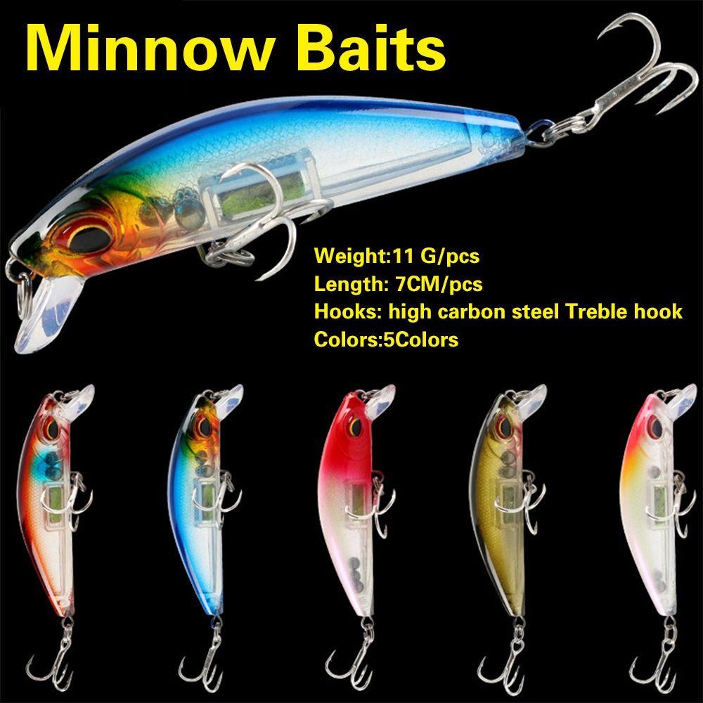 Preva Umpan Ikan Kecil 5warna Crankbaits Wobbler Tackle Minnow Lures