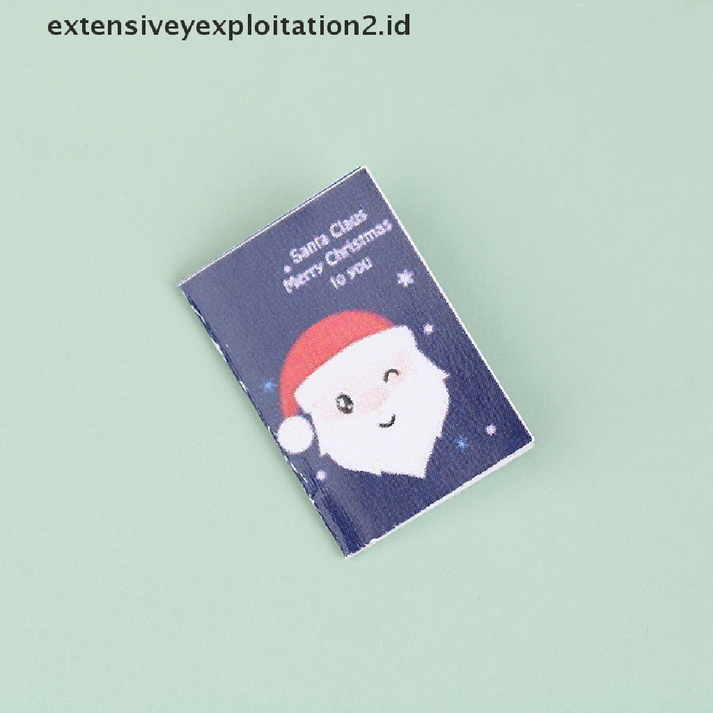 5pcs / Set Mainan Miniatur Kartu Natal Skala 1: 12 Untuk Aksesoris Rumah Boneka