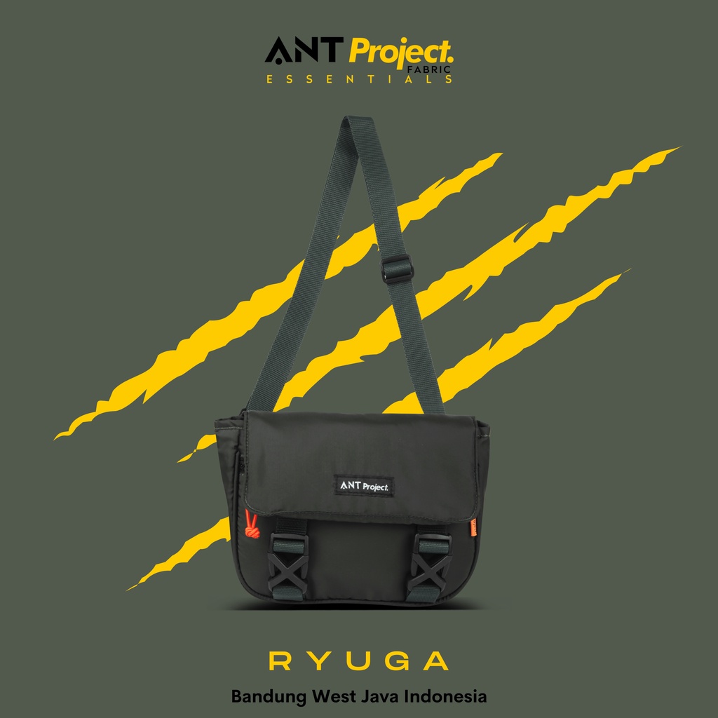 ANT PROJECT - Sling Bag Pria RYUGA OLIVE - Tas Selempang Pria