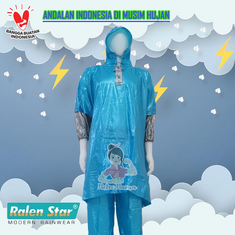 Jas Hujan Poncho Celana RALEN STAR JEREZ RS 66103 Eksklusif &amp; Elegan