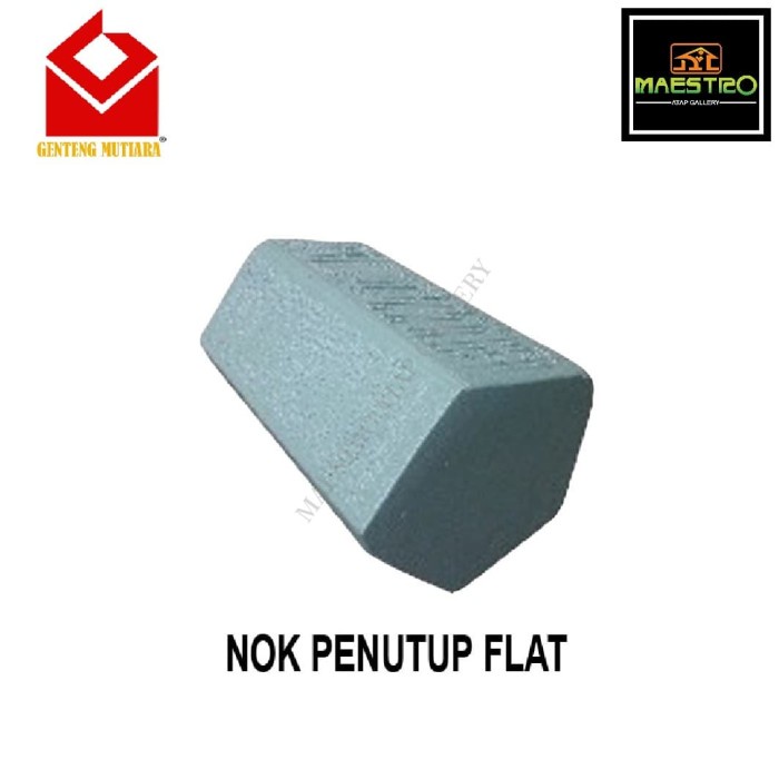 Aksesoris Genteng Beton Mutiara Nok Penutup Flat - Hitam