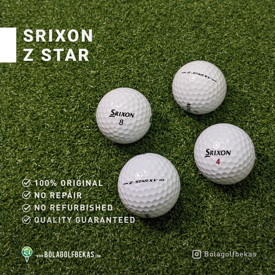 Bola golf bekas / second grade A terlaris - Srixon Z star - grade A, original, no repair - putih