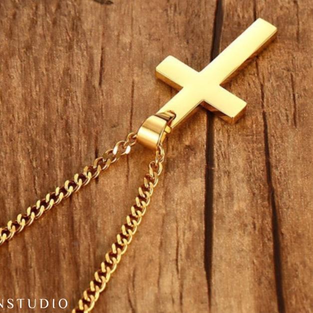 KALUNG SALIB PRIA KOREA / KALUNG LIONTIN SALIB / KALUNG PRIA / KALUNG - Emas