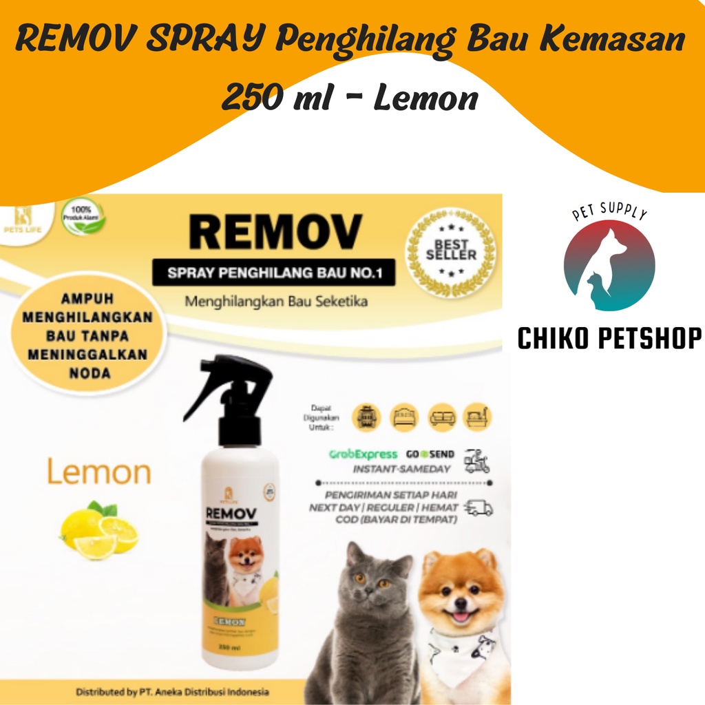 Penghilang Bau Hewan dan Kandang REMOV SPRAY VARIAN WANGI