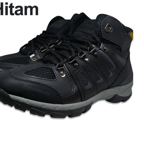 Sepatu Gunung Outdoor, Touring Pria Beckham Paramount Hitam - Hitam, 38