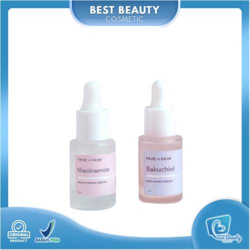 ★ BB ★True to Skin Serum - Bakuchiol Anti-aging - Niacinamide 10% + Zinc 1% + Allantoin Brightening - Hyaluronic Acid Hydrating - Face Serum - Serum Wajah