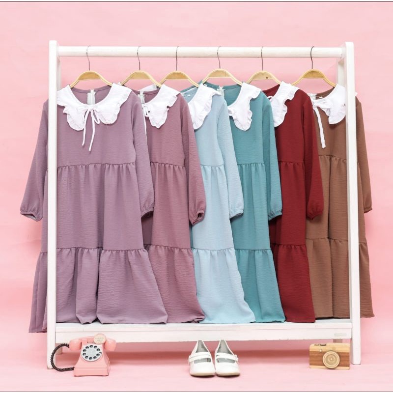 GAMIS CRINCLE ANAK LENGAN PANJANG