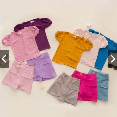 SETELAN BAJU ANAK PEREMPUAN SET BUNNY COLOUR FULL
