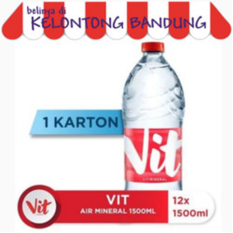 

Vit 1500 ml Air Minum Mineral Botol per dus box karton