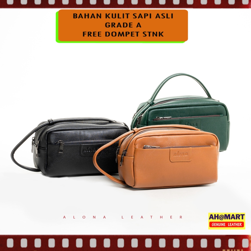 ALONA POUCH HAND BAG Pouch Tas Tangan Handbag Alona Pouch Bag Wanita Branded Cluth Bahan Kulit Sapi 