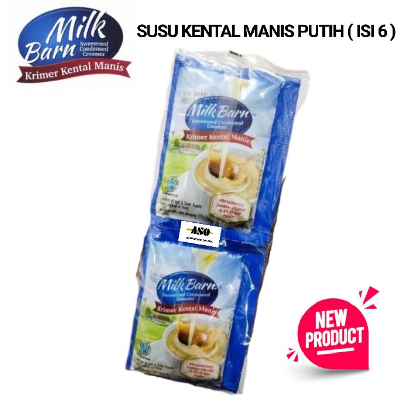 Jual MILK BARN susu krimer kental manis 37gr sachet ( ISI 6 ) Shopee