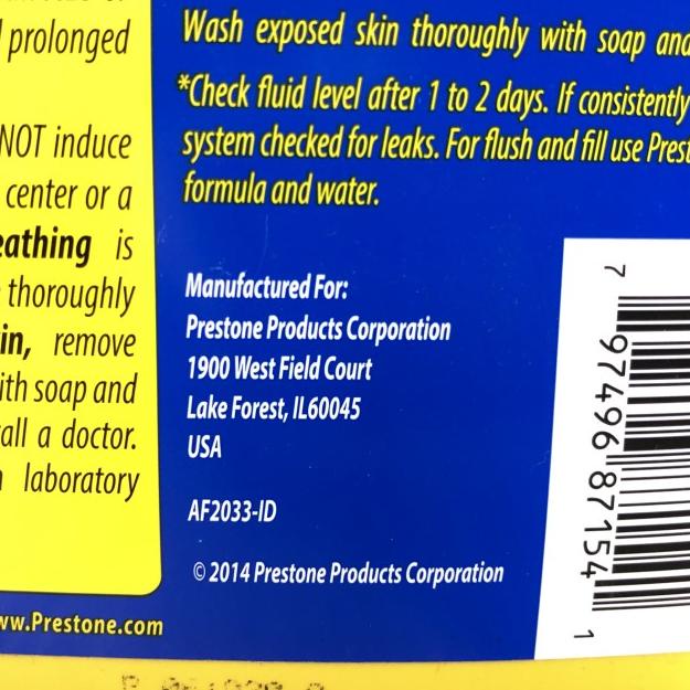 Radiator Coolant PRESTONE - Merah