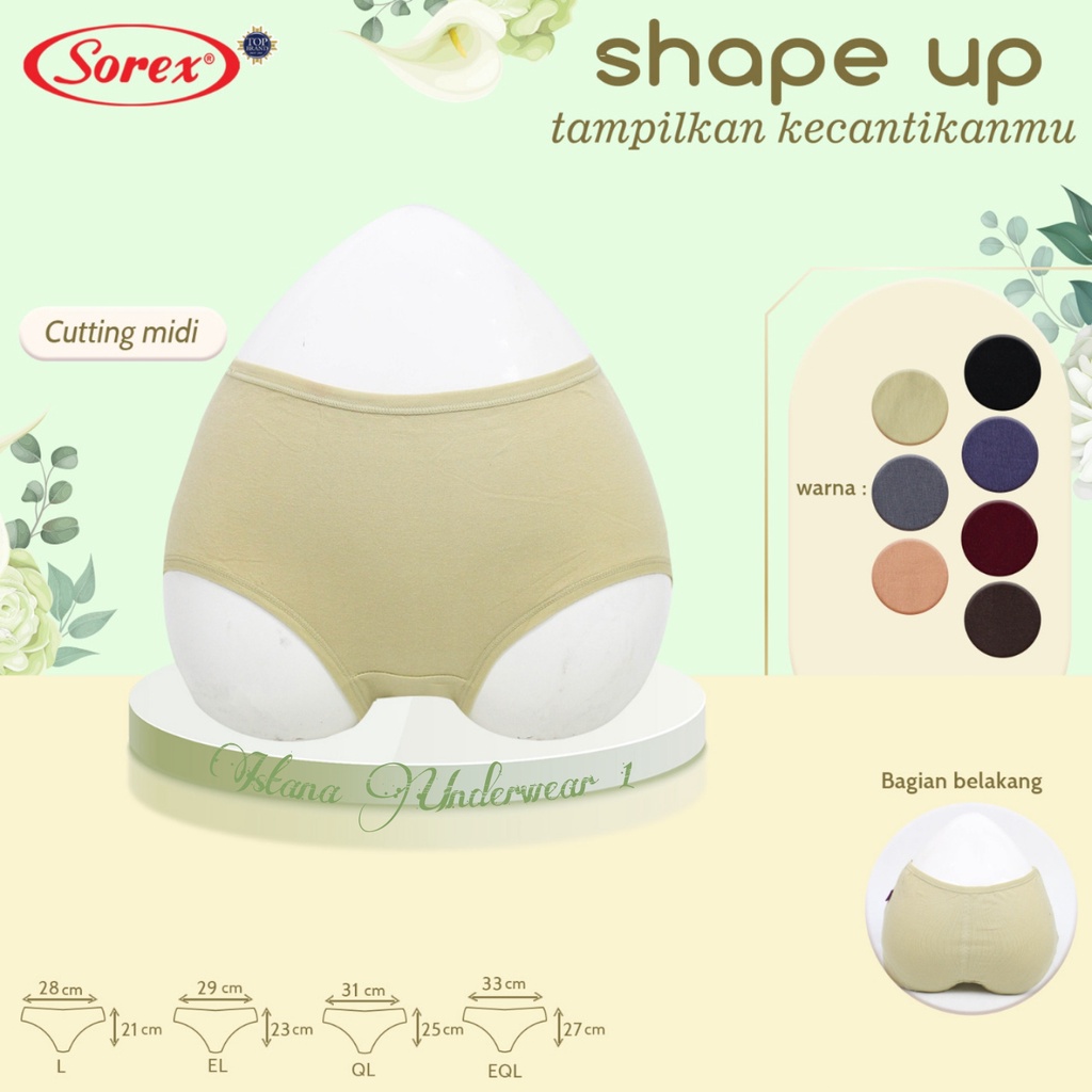 Celana dalam wanita Sorex shape up / CD Sorex pengangkat booty