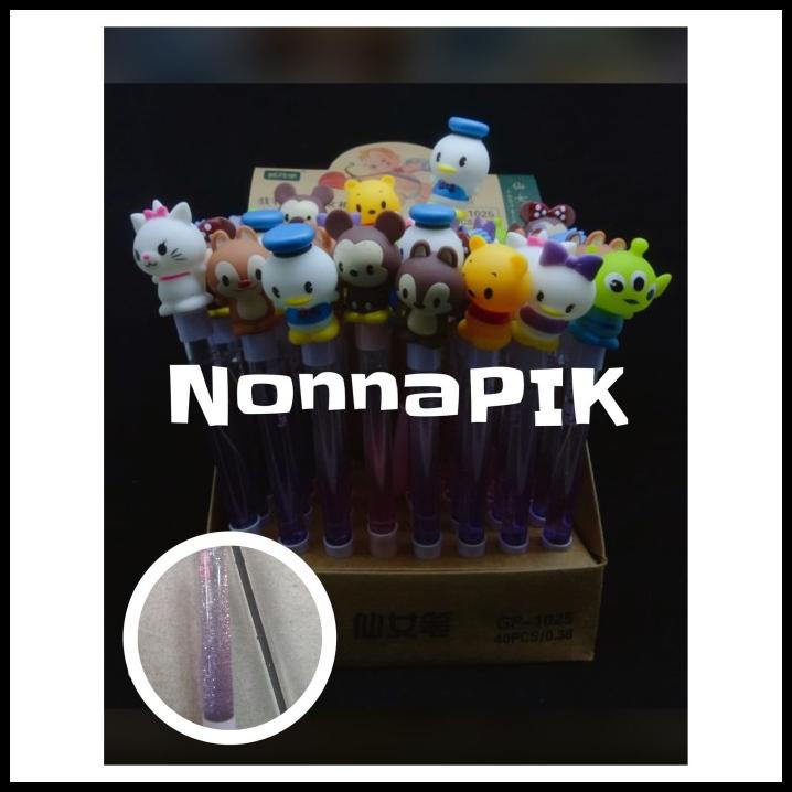 

Topper Pulpen Gel Pasir Air Glitter Crystal Motif Disney Tsum Tsum