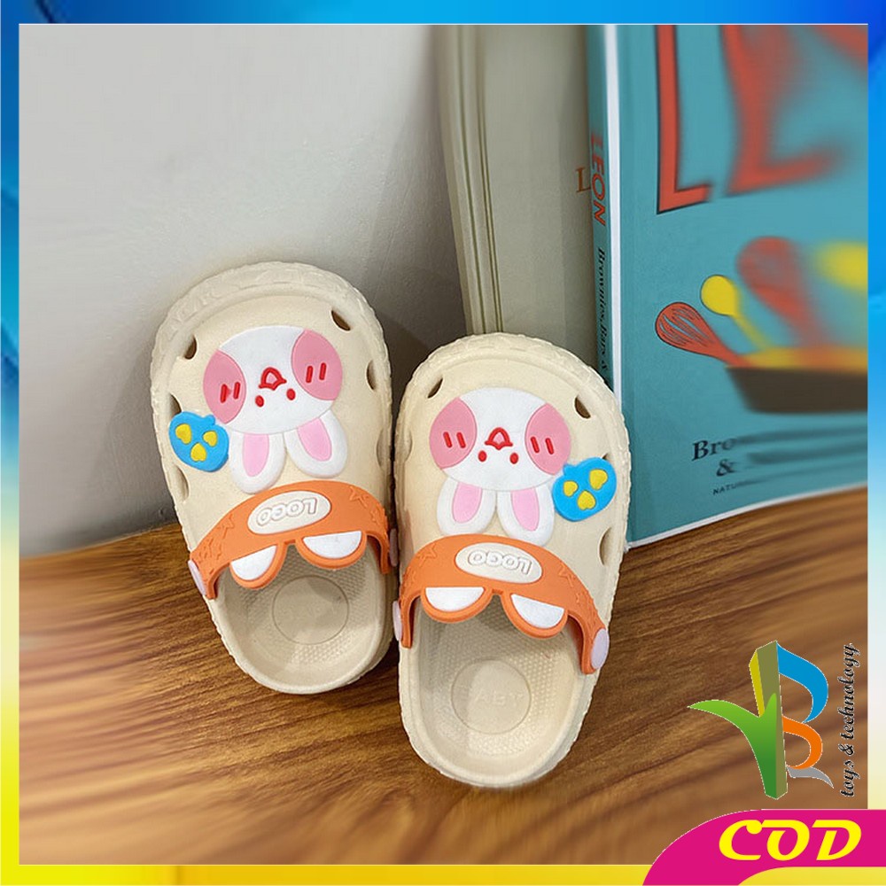 RB-S42 Sepatu Sandal Anak Motif Kelinci Selop Karakter Lucu / Sendal Baim Anak Perempuan Laki Laki Slip On Slippers Kids Rabbit Import