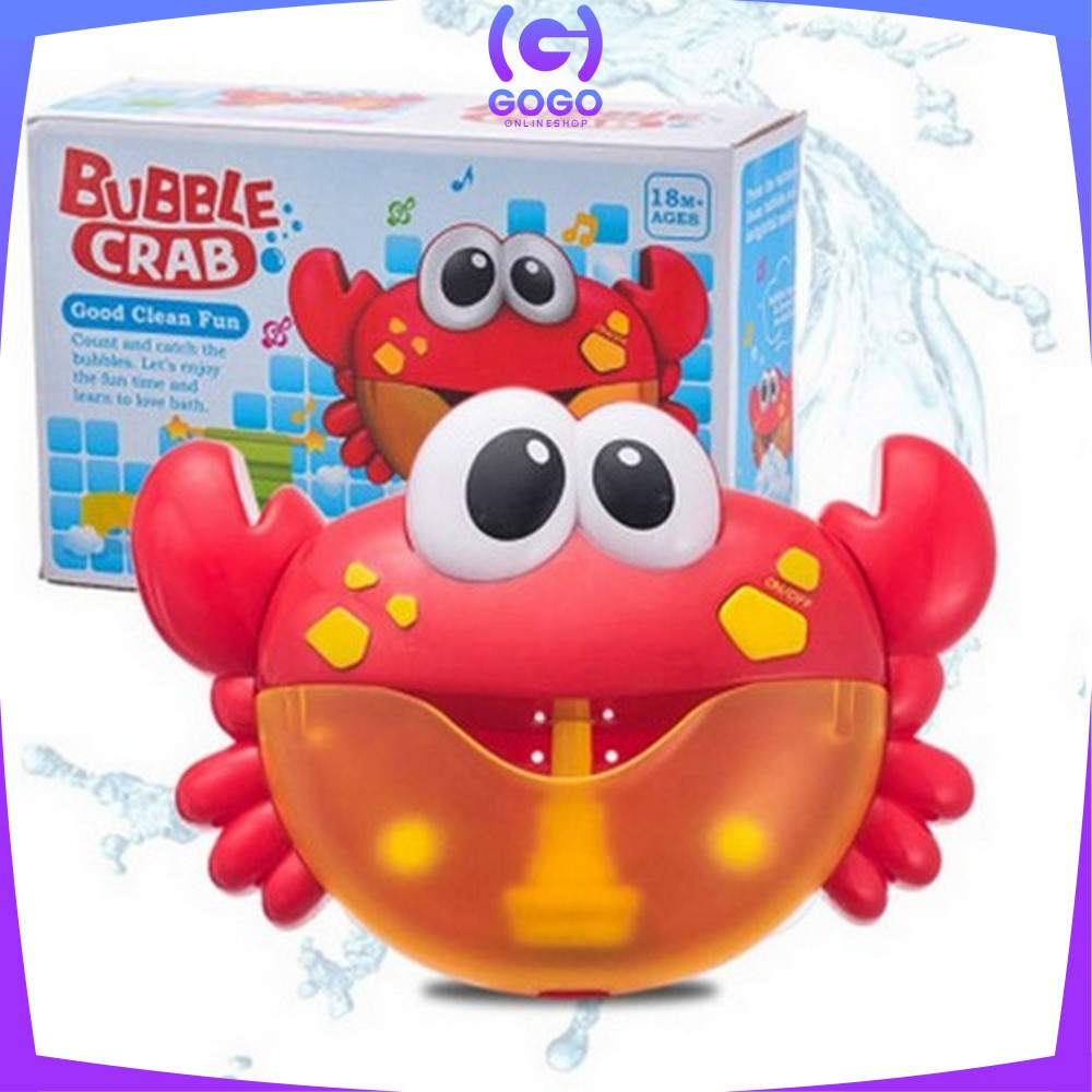 GOGO-M56 M57 Mainan Mandi Anak Bubble Crab Music Alat Pembuat Busa Mainan Gelembung Balon Sabun