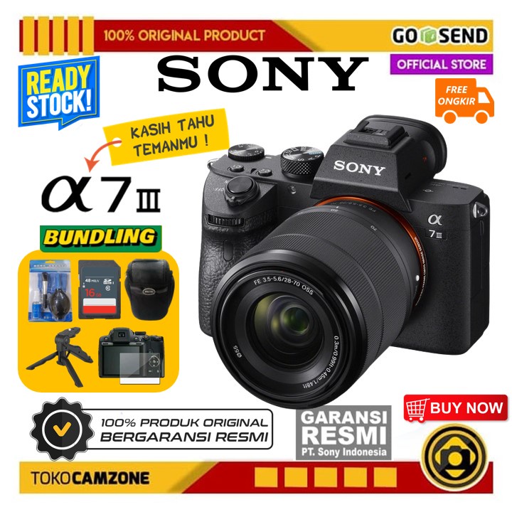 Sony A7 Mark III Kit FE 28-70mm Mirrorless Kamera - GARANSI RESMI