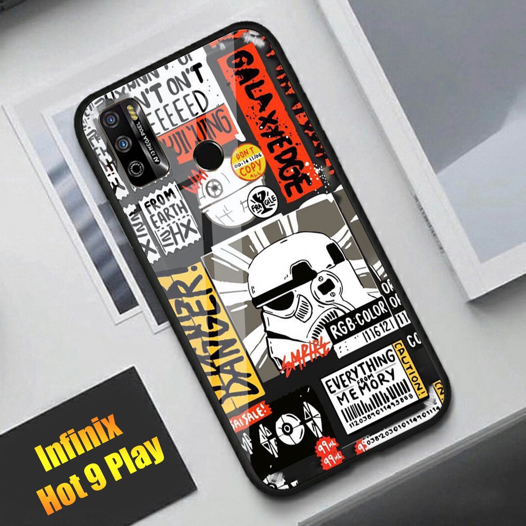 Softcase Kaca For INFINIX HOT 9 PLAY - Case Handphone INFINIX HOT 9 PLAY [T77].