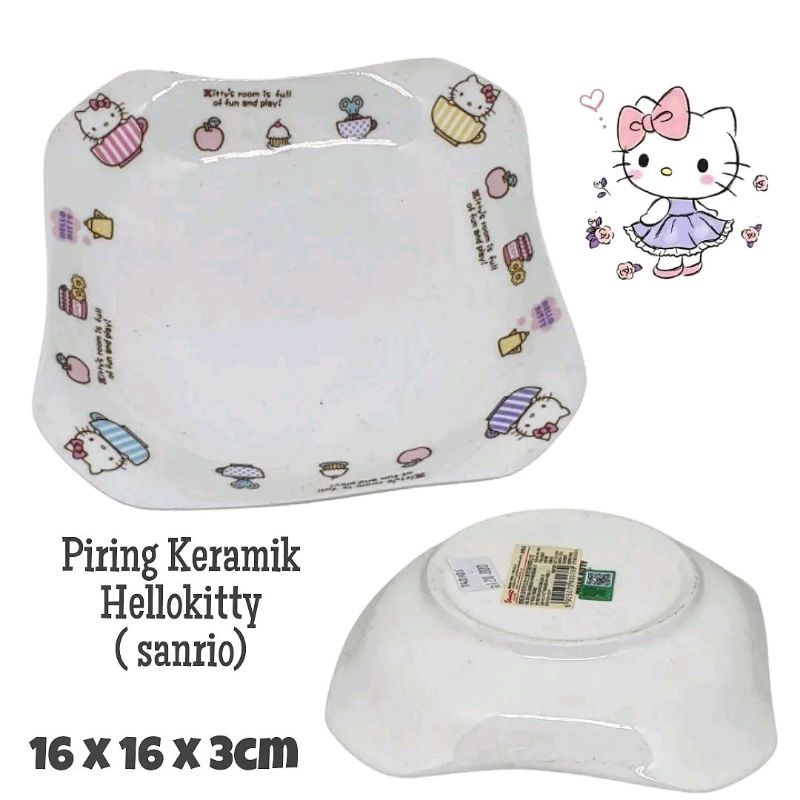 piring keramik kecil Hellokitty