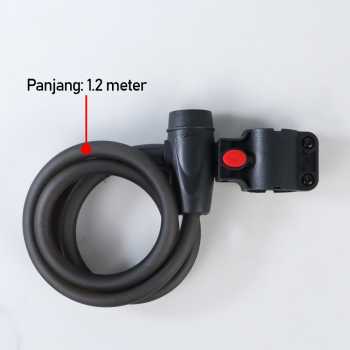 Kunci Pengaman Kendaraan Anti Maling Anti Pencuri Lock / Gembok Sepeda Kabel 1.2m / Kunci Pengaman Sepeda Lipat Gunung Mtb Polygon / Anti Maling Gembok Roda Sepeda Gerobak Motor Kabel Serat Baja Tebal /Tali Kunci Sepeda Gembok Kunci Sepeda Murah Aman