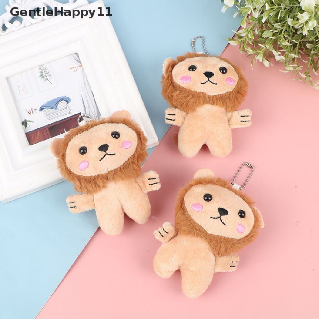 Gentlehappy 1pc Gantungan Kunci Boneka Singa Kecil