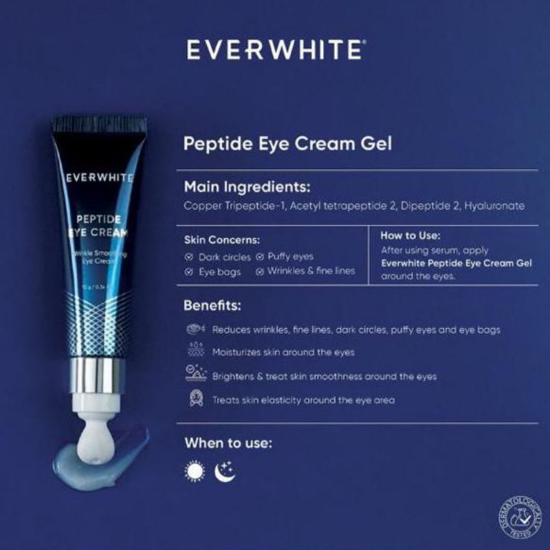 Everwhite Peptide Eyecream Gel With Ceramic Applicator