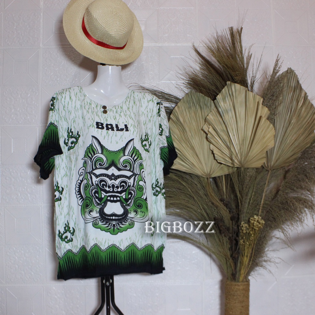 Jual BIGBOZZ BAJU KATUN MOTIF BARONG PRIA WANITA / KAOS BARONG / KAOS ...