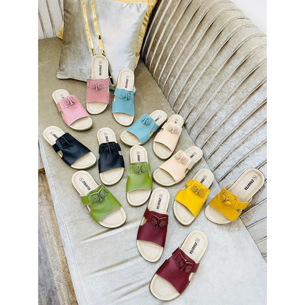 SANDAL KULIT WANITA MODEL ISDA PREMIUM - TOKO SYAGITA KULIT ASLI GARUT