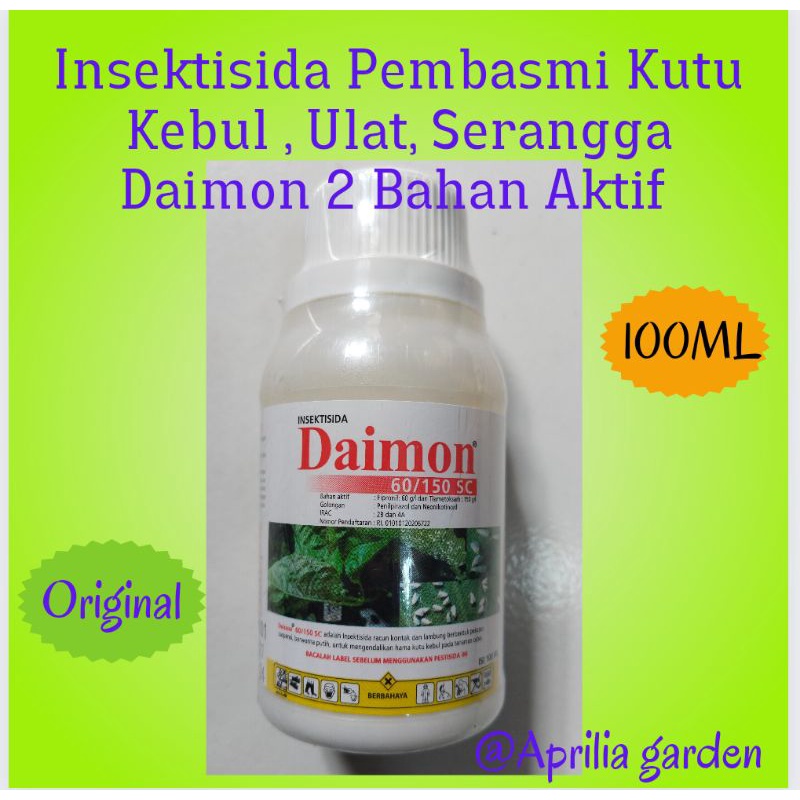 Insektisida Daimon 60/150 SC Pembasmi Hama Kutu Kebul ,Ulat,Serangga  plus 2Bahan Aktif 100ml