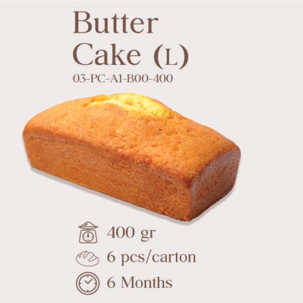 

BUTTER CAKE FRESH/READY-TO-EAT (KARTON)