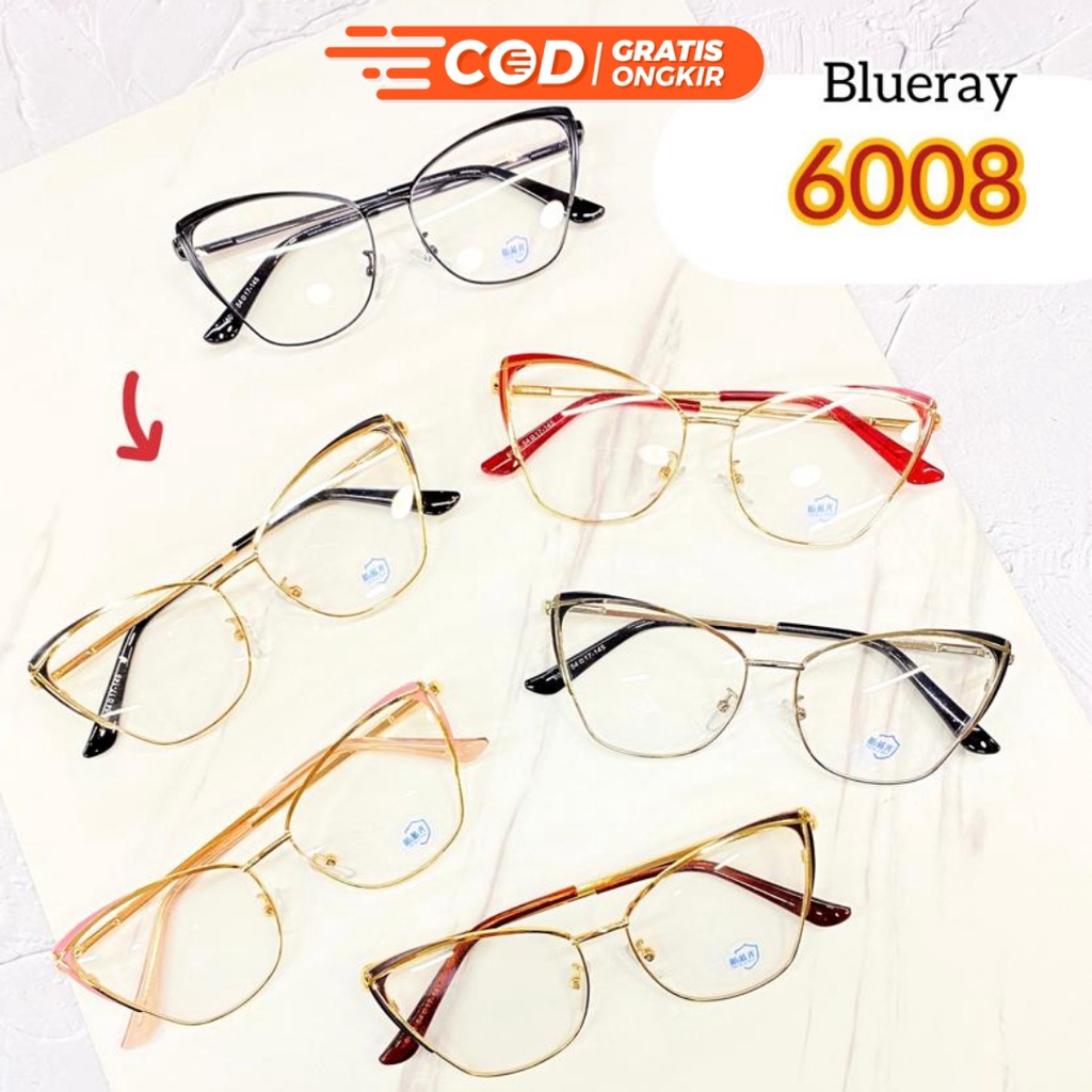 Kacamata Photocromic Anti Radiasi Minus Wanita 6008