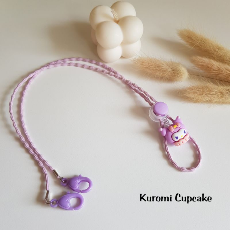 STRAP MASKER ANAK PEREMPUAN - DEWASA MA2 IN 1 Kuromi Cupcake - Bunny Cupcake - Cinamonroll - Pooh Cupcake - Bear - cucpcake Pochacco Cupcake - Melody Ice cream - Kitty Ice Cream - Tsum Tsum / KALUNG MASKER / TALI MASKER / LANYARD MASK STOPER 2IN1