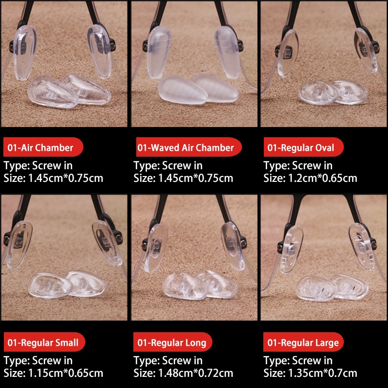 RB5 Set Nose Pad Kacamata Silikon / Glasses Nose Pad / Nose Pad Kacamata Anti Melorot