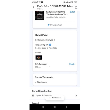 2 Tiket Dewa 19 Festival B - Jakarta JIS 4 Feb