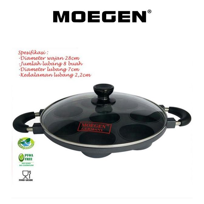 DISKON CETAKAN KUE MOEGEN MARTABAK MINI 8 LUBANG DATAR ANTI LENGKET ORIGINAL SALE