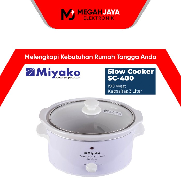 Slow Cooker Miyako Slow Cooker Sc400 / Sc 400 / Sc-400 (3 Liter)
