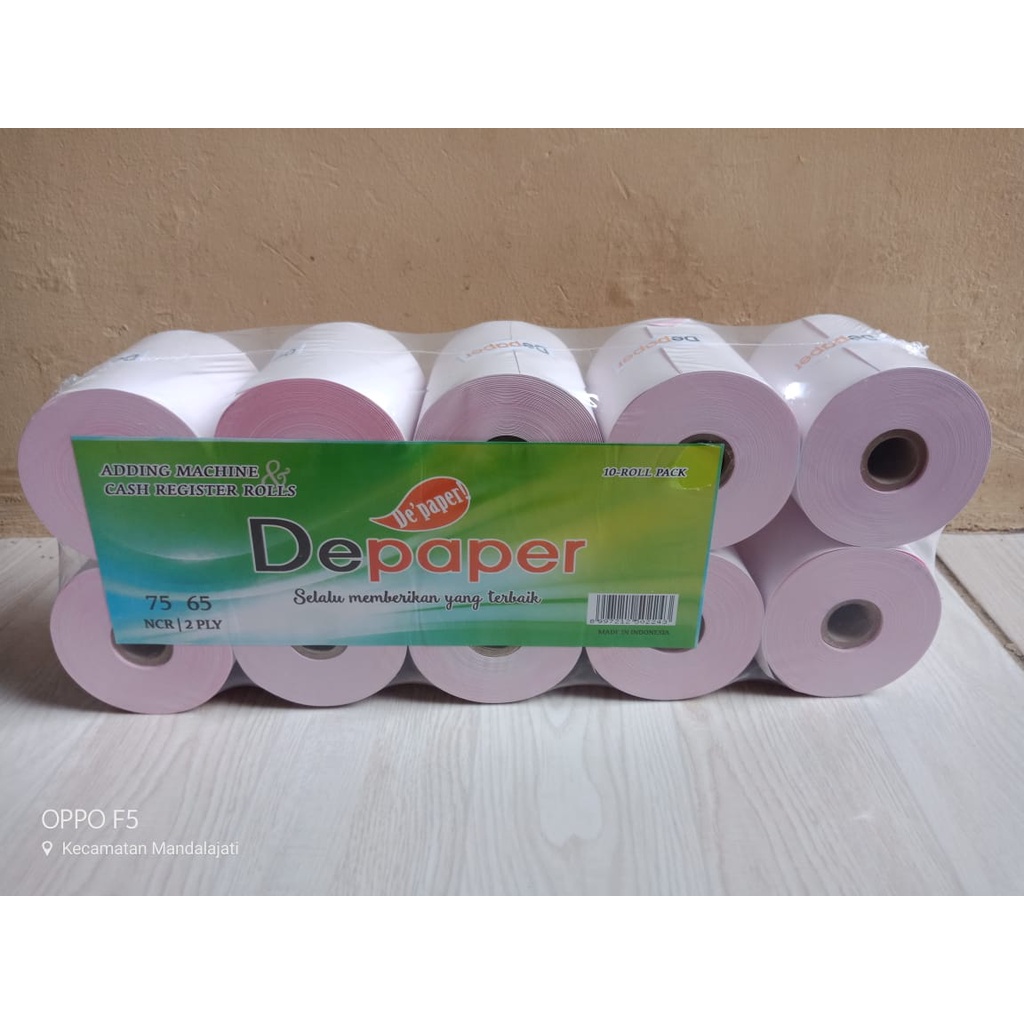 

KERTAS STRUK NCR 2 PLY 75X65X12MM MERK DPAPER