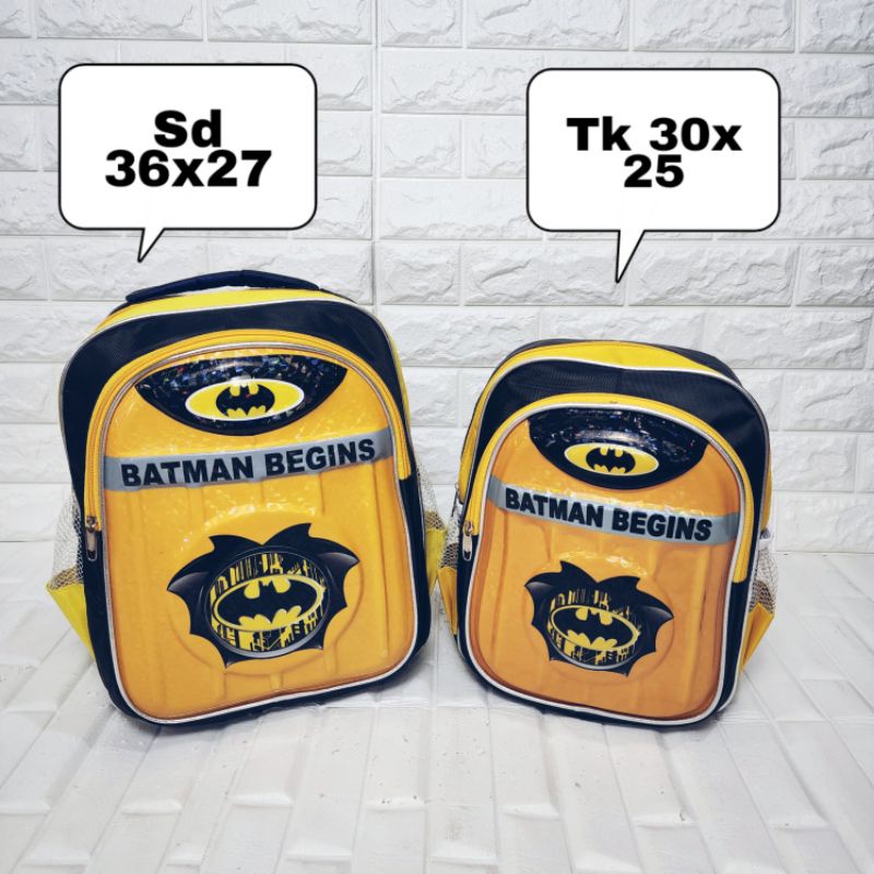 TAS TIMBUL NYALA RANSEL SEKOLAH TK-SD ANAK LAKI LAKI MOTIF 3D TIMBUL SUPER HERO