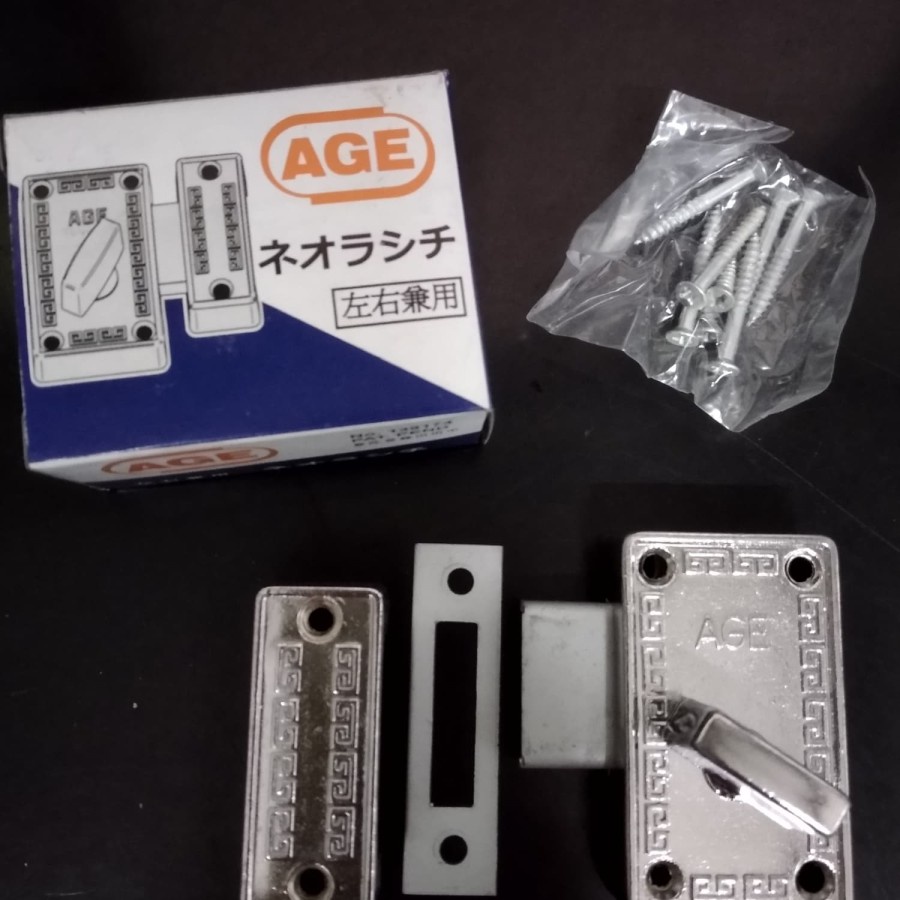 Grendel atau slot pintu putar age Chrome/Slot Grendel Putar Age Selot/GRENDEL SLOT SELOT KUNCI PINTU