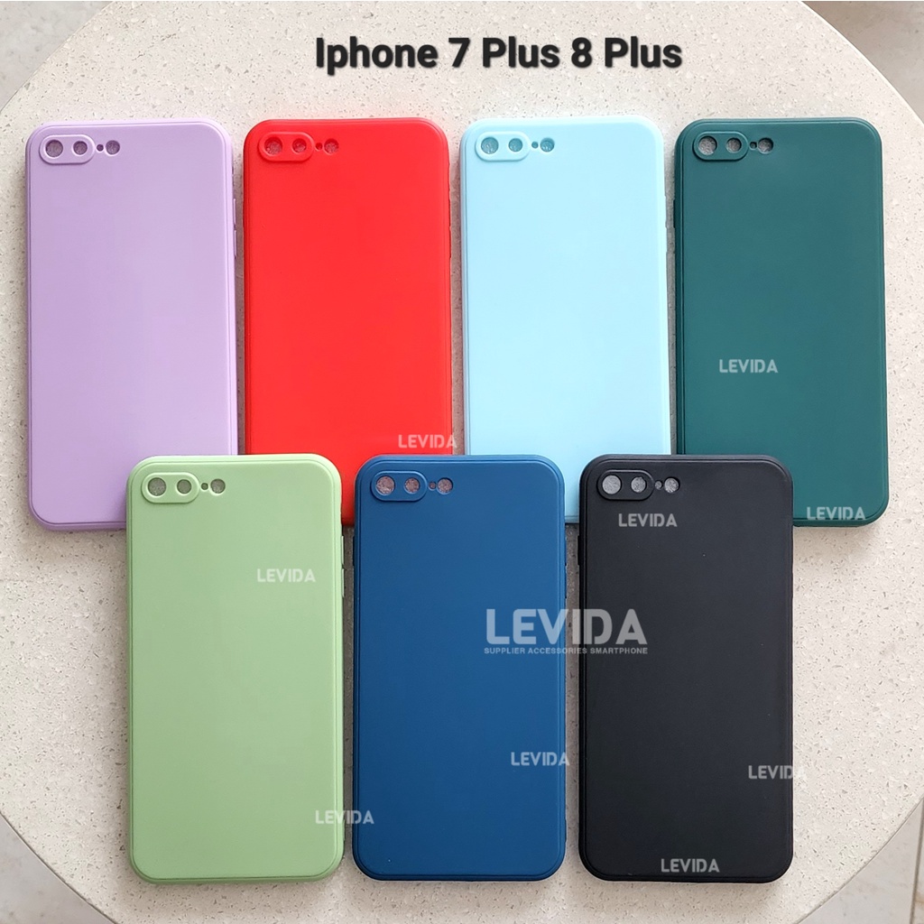 Softcase Iphone 7 Plus Iphone 8 Plus Iphone XR Iphone 7 Iphone 8 Macaron Square / Case Square Edge I